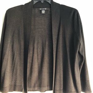 Holiday Shimmer!! 89th & Madison Lightweight Black with Silver Shimmer Cardigan!